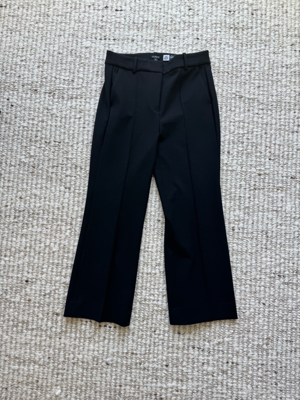 J.Crew Cameron Black Dress Pants Size 8 Tailored Straight Leg Workwear